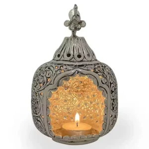 German silver tealight holder, antique diya lamp, Diwali candle stand, pooja diya décor, silver tealight for home temple, handcrafted diya gift, oxidized candle holder, spiritual home décor item